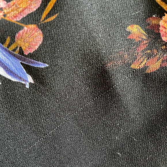 Topshop Maternity Ella Bardot Blouse Top Size 16 Black Multi Flared Off Shoulder - Picture 9 of 9